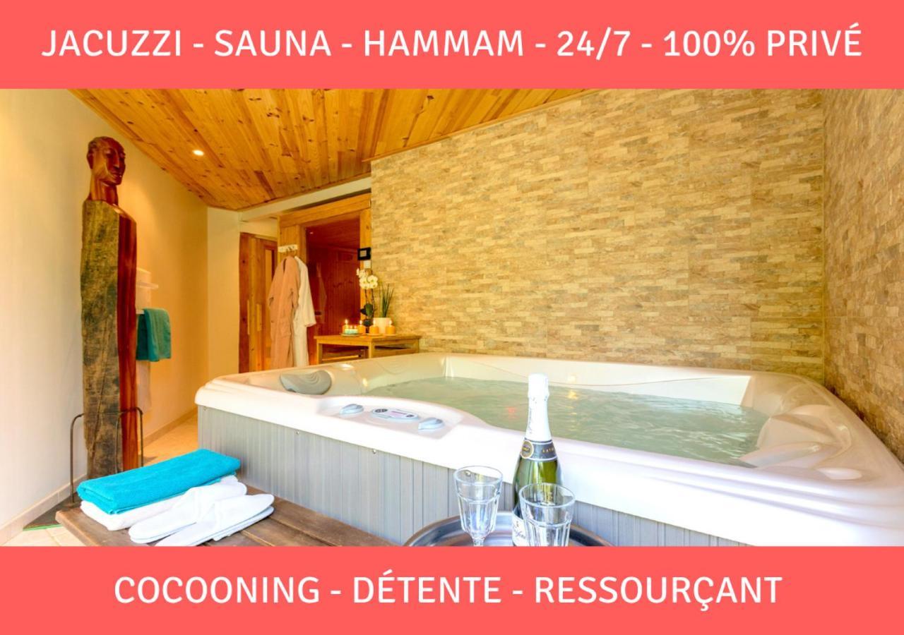 Sauna - Jacuzzi - 100% Prive - L'Estantada Linxe Екстер'єр фото